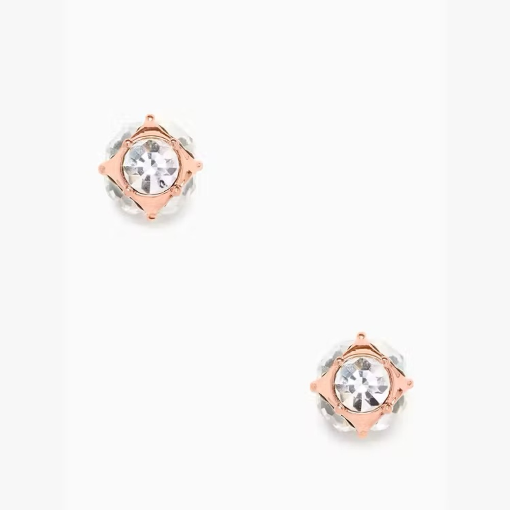 Kate Spade ♠️ Lady Marmalade Rose Gold/Crystal Studs